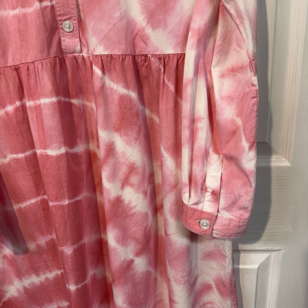 Banjanan  Dress in a pink tie-dye print Size Large - Picture 5 of 16